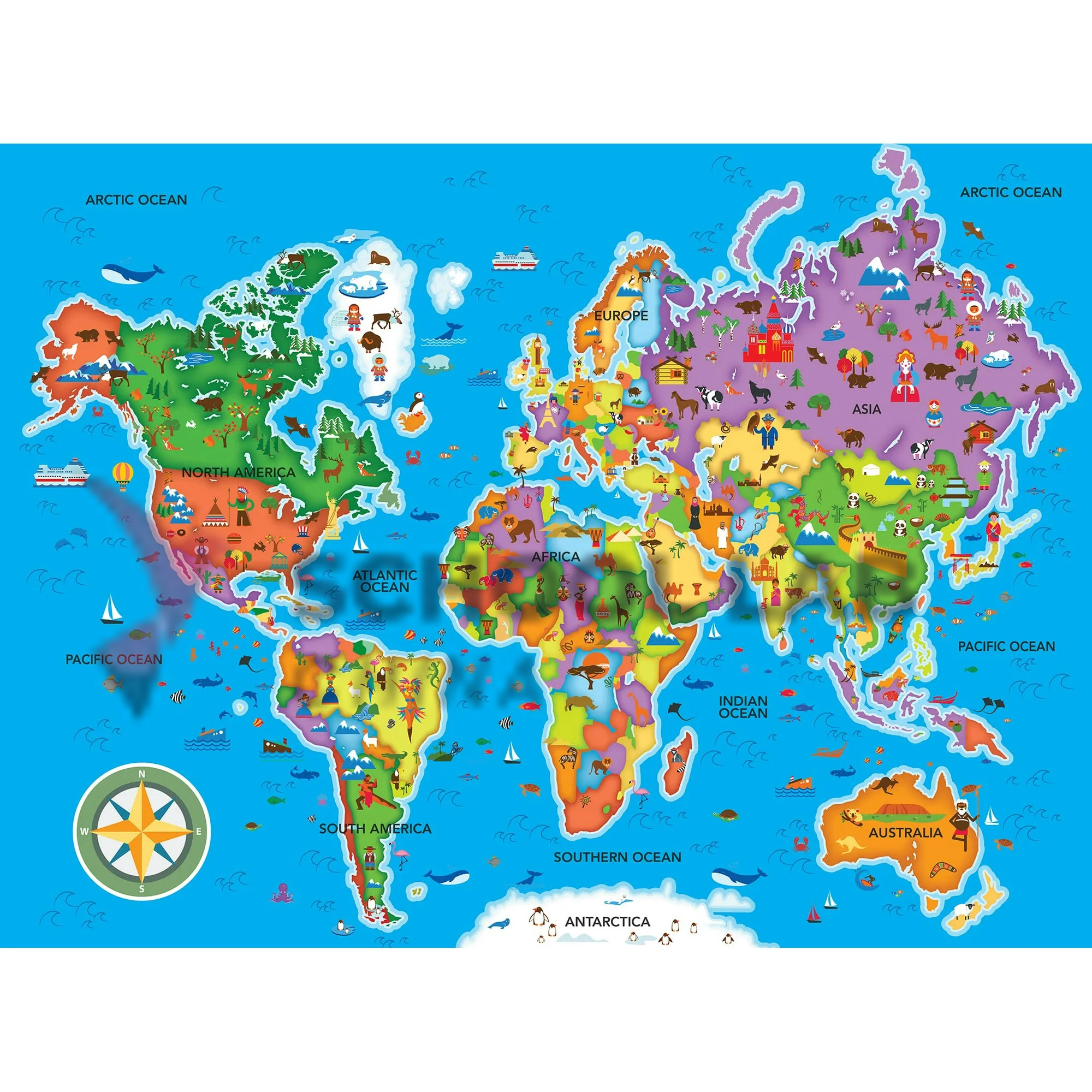 Ravensburger Map of the World XXL Jigsaw - 100 Piece